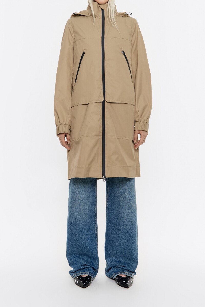 GABARDINA RECTA Camel
