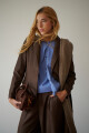 BLAZER JEAN TEXTIL MARRON
