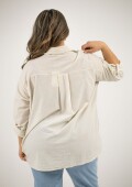Camisa broderie bordada Beige