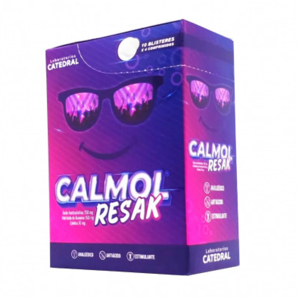 CALMOL RESAK CJ X 10 TIRAS única