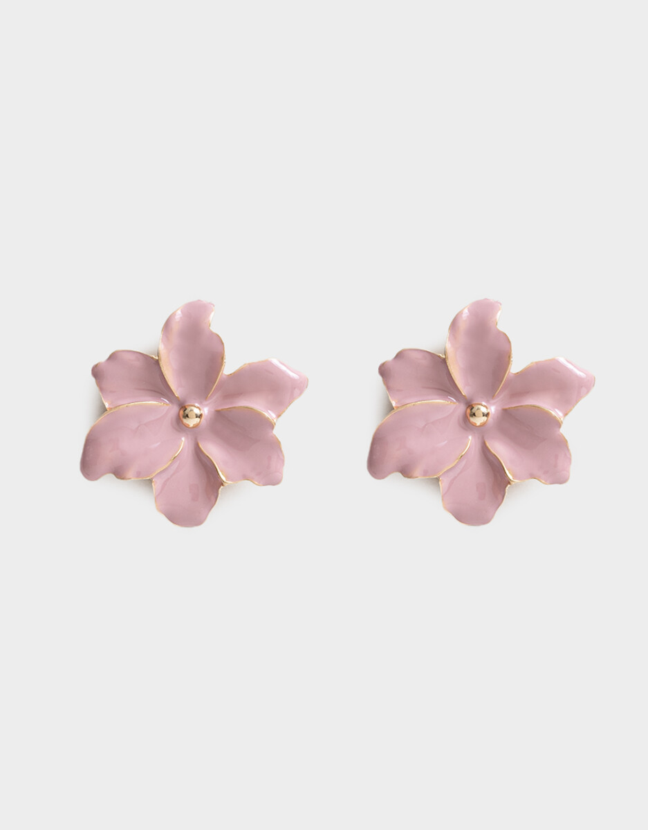 Aros Colgantes Cortos De Flores 