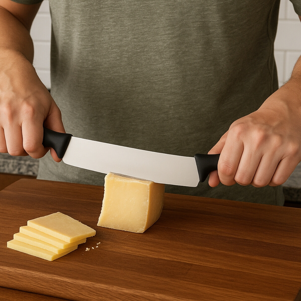 Cuchillo para Queso 35 cm 2 Mangos Ozti 