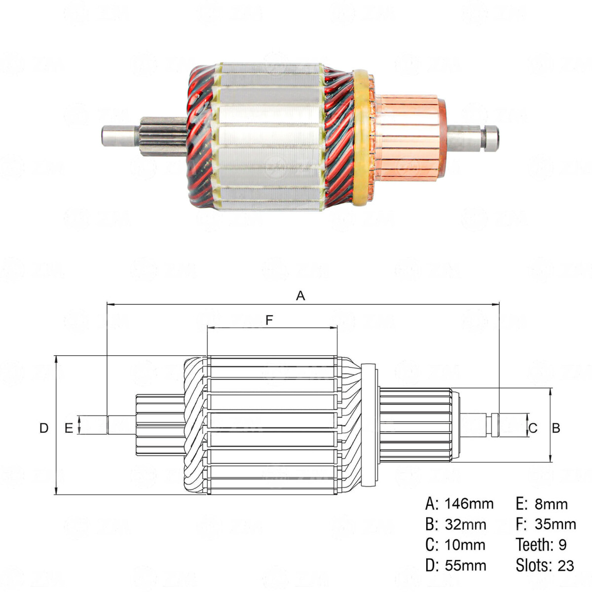 BOBINA ALTERNADOR ARRANQUE AUDI BOBINA ARRANQUE BOSCH AUDI M. BENZ 9E 23D 146LL ZM 