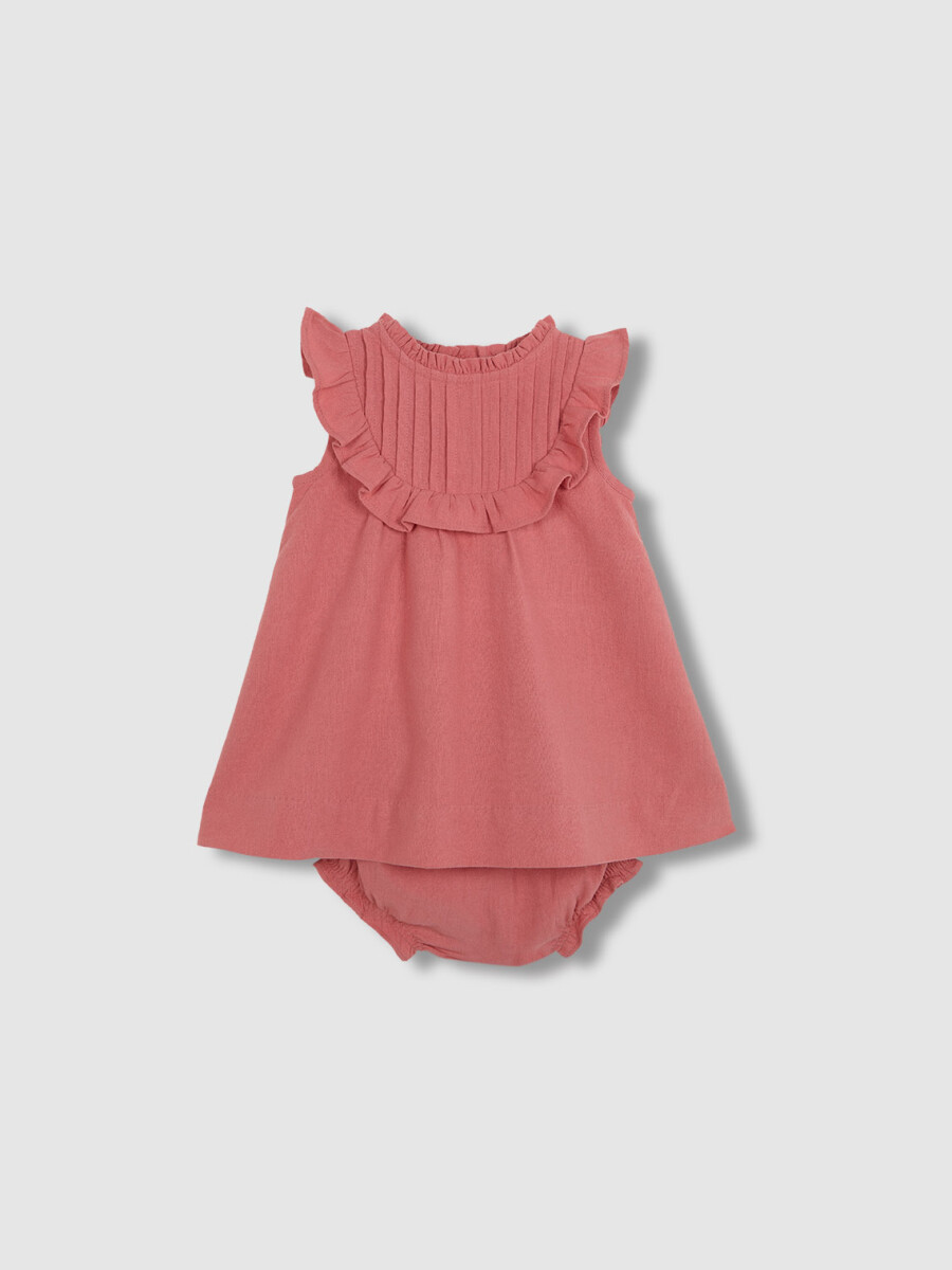 Vestido De Jaretas Rosa