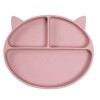 Set De Alimentación De Silicona Carestino Gatito Rosa Malva
