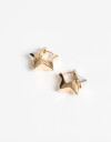 Aros Argollas Metal Aros Argolla Estrella Chunky - Dorado