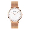 Reloj Skmei Q028RG con correa de acero Rosé