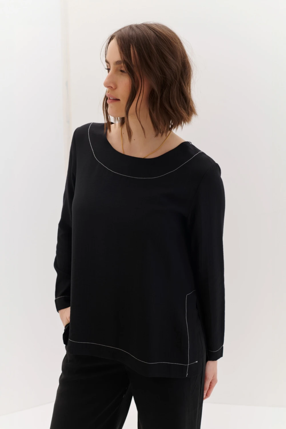 BLUSA BIANCA negro 3