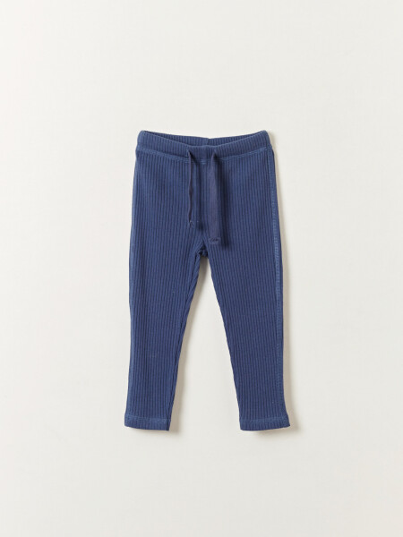 Calza rib Azul
