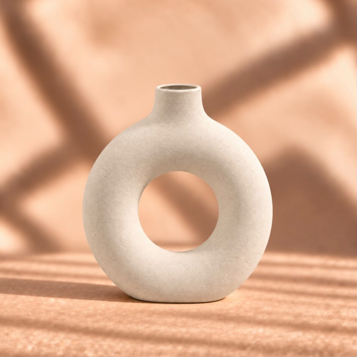 Jarrón de Cerámica Decorativo - Altura 17cm x Ø 17cm 