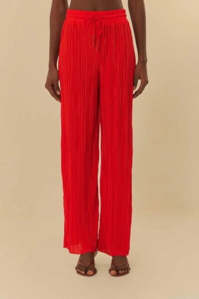 PANTALÓN PLISADO Rojo