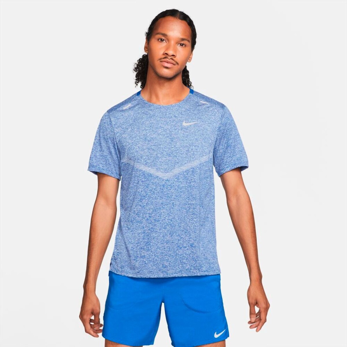 Remera Dri-Fit Rise 365 de Hombre - Azul 