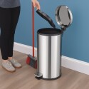 PAPELERA TACHO ACERO INOXIDABLE TRAMONTINA 30LTS PLATEADO