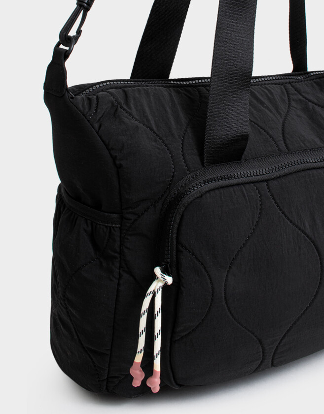 Bolsos Puffy Bolso Deportivo Acolchado - Negro