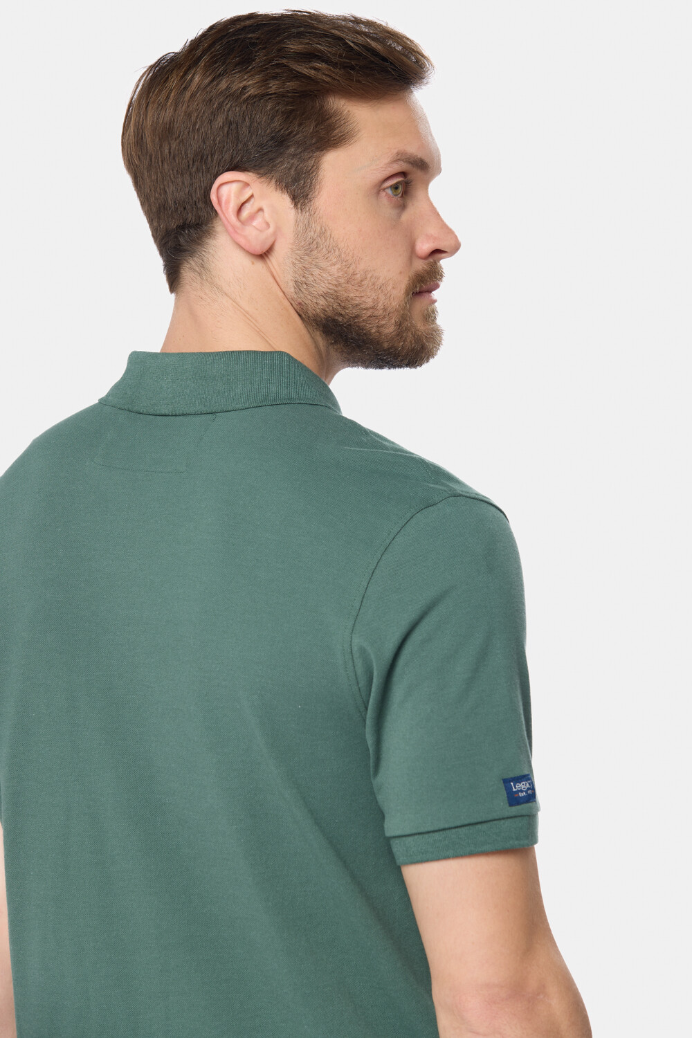 REMERA POLO LISA Verde oscuro