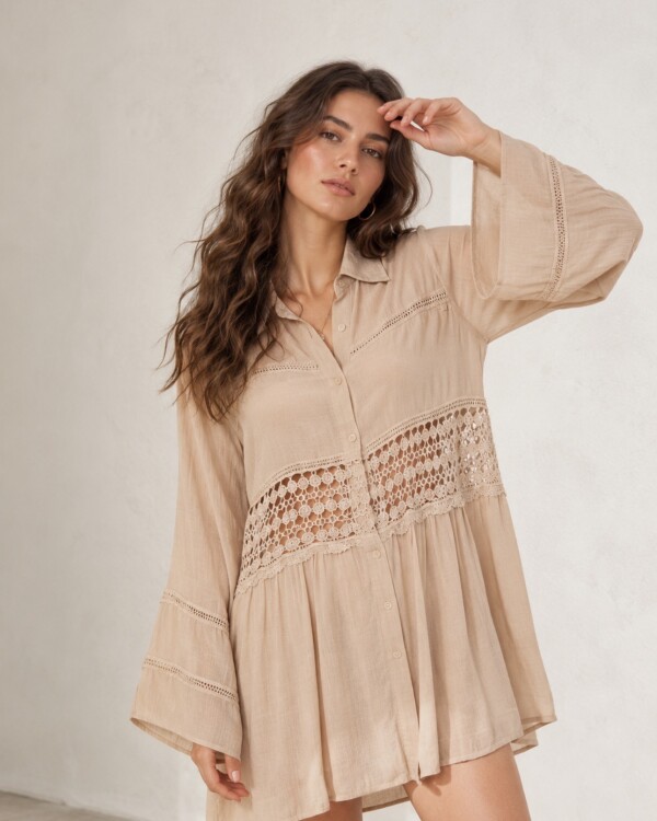 Vestido Cannes beige