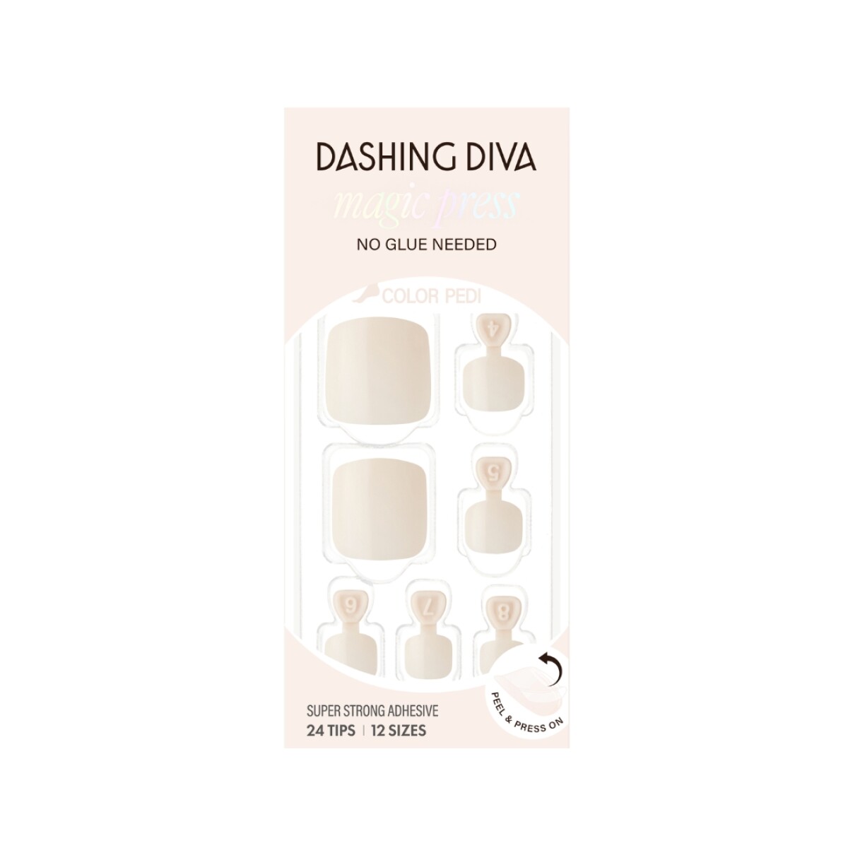 UÑAS EN GEL LISTAS (PRESS ON) PIES - CREAMY WHITE 