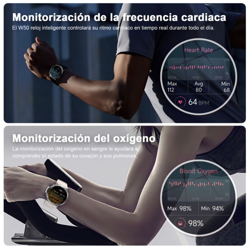 Reloj Inteligente Smartwatch Deportivo Blackview W50PRO Negro