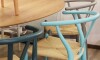 Silla Wishbone - Madera de Haya y Rattan natural Celeste