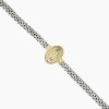 Pulsera en plata 925 y oro con imágen de virgen milagrosa Pulsera En Plata 925 Y Oro Con Imágen De Virgen Milagrosa