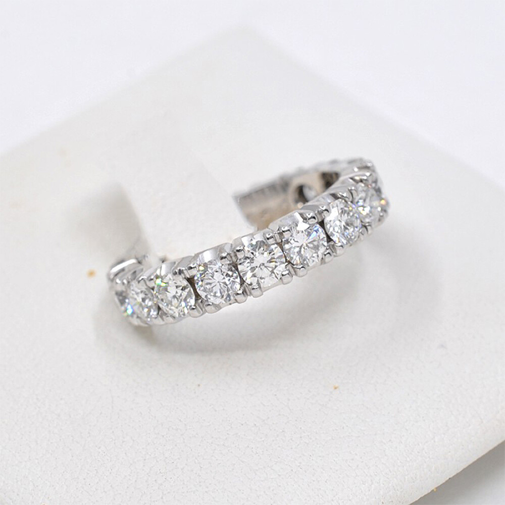 Anillo Sin Fin En Oro 18K Blanco Y Brillantes Anillo Sin Fin En Oro 18K Blanco Y Brillantes