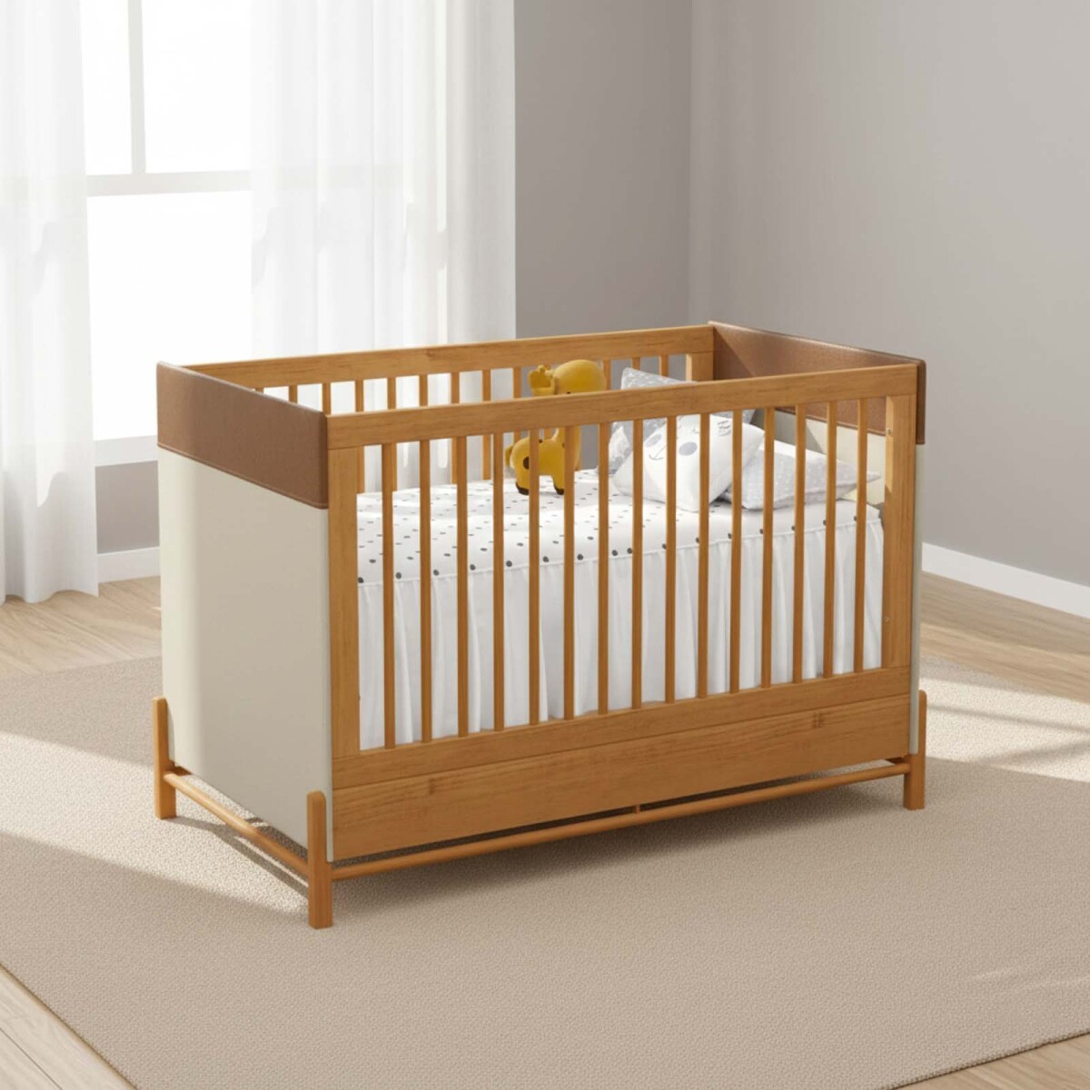 CUNA CONVERTIBLE - MDF NATURAL-BEIGE TESS 