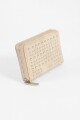 Billetera con tachas beige