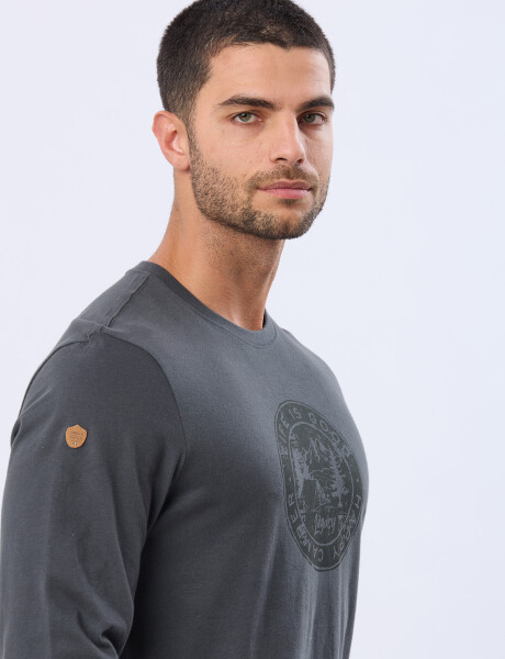 REMERA ESTAMPADA GRIS