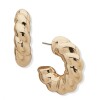 Aro Pe 34Mm Puffy Twisted C Hoop Pst Gold