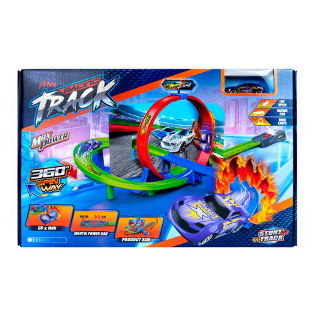 Pista de autos 1 loop con lanzador + auto Pista de autos 1 loop con lanzador + auto