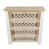GABINETE BEIGE/BLANCO C/4 CAJONES 40X27X77CM Unica