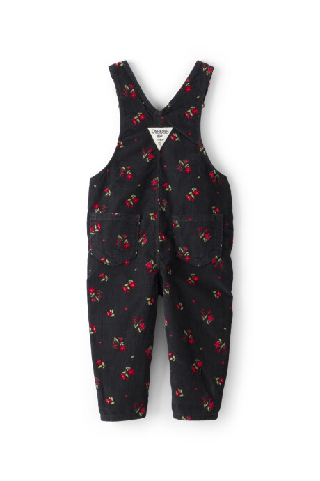 Enterito de pana, diseño floral Sin color