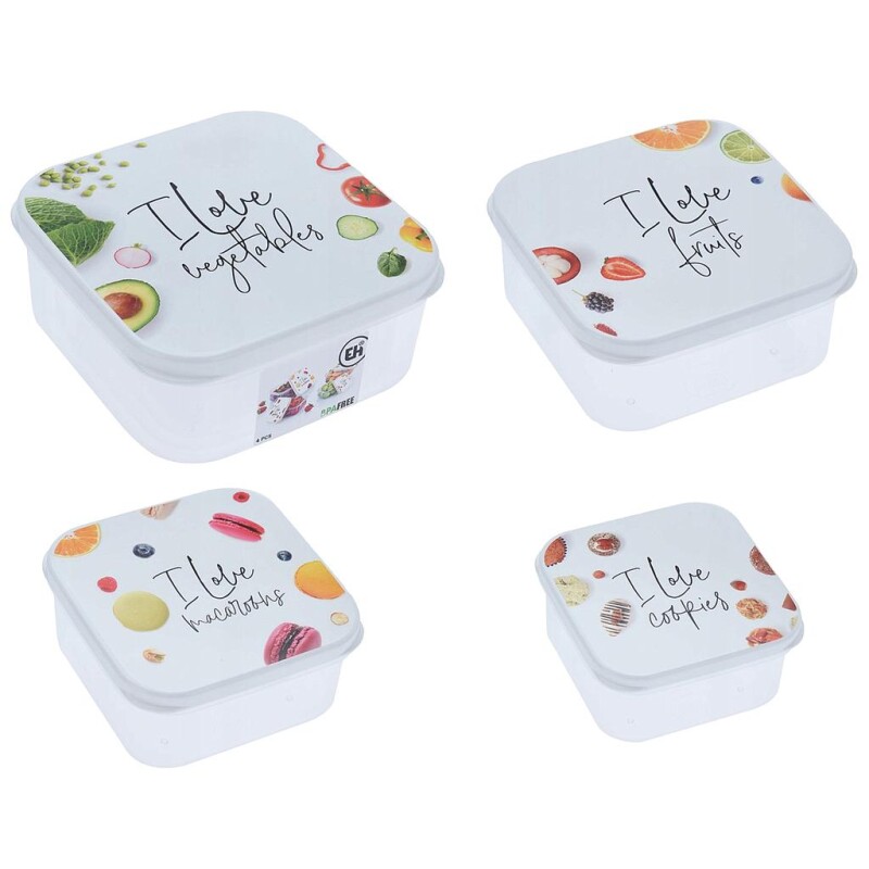 SET 4 TUPPERS CON TAPA SET 4 TUPPERS CON TAPA