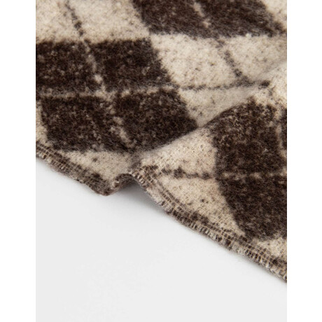 Bufanda Con Borlas Combinacion Bicolor