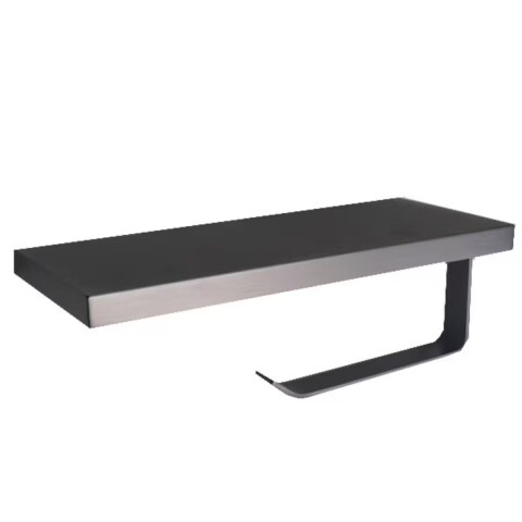 Portarrollo con repisa Grafito Portarrollo Con Repisa Grafito