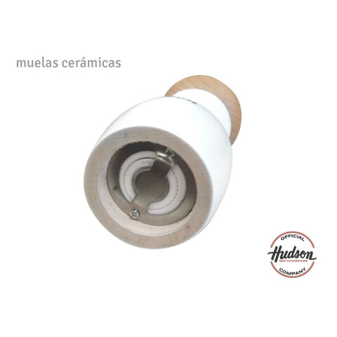 Molinillo De Madera Hudson Laqueado 15 Cm Blanco