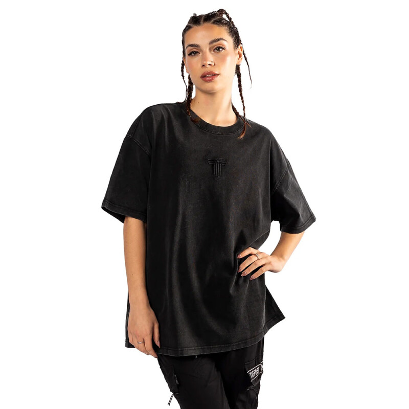 Remera Unisex Tiffosi Stone Wash Negro