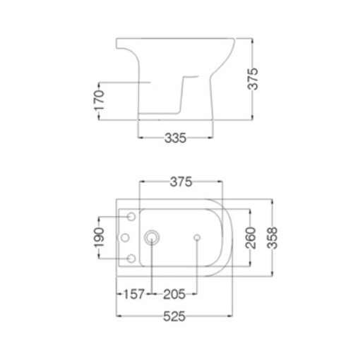 Bidet Color Almendra 3 Agujero Ferrum Bari 000