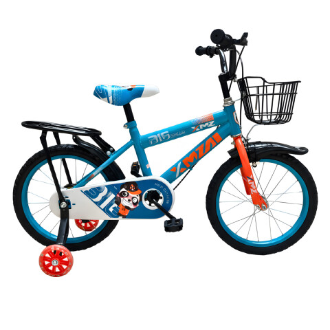 Bicicleta Infantil XMZ Rodado16 Canasto Parrilla Guardabarro Verde 1