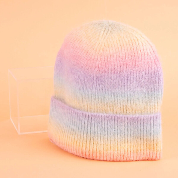 Gorro de lana degradé naranja