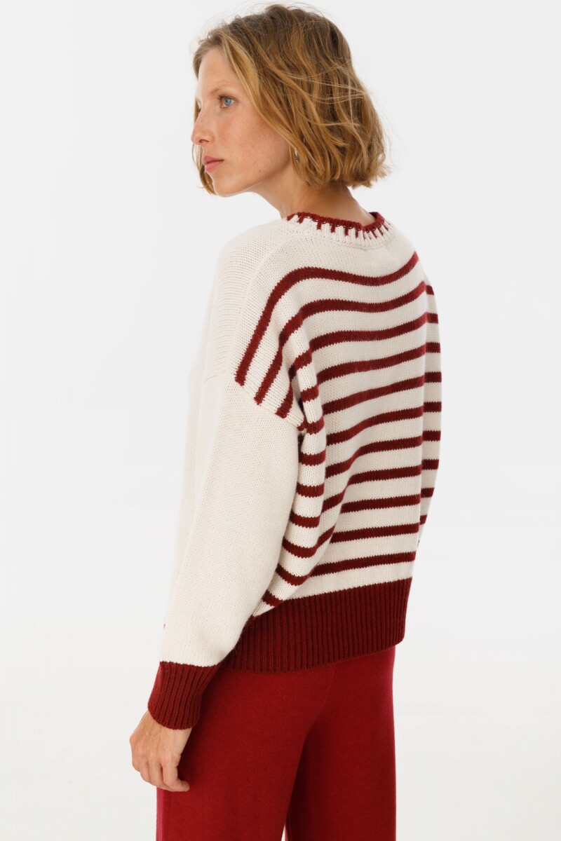 Saco Ludo Bordeaux/Crudo