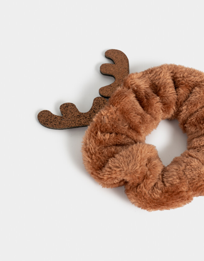 Skunzies Navidad Scrunchie Reno Navideño - Combinacion Bicolor