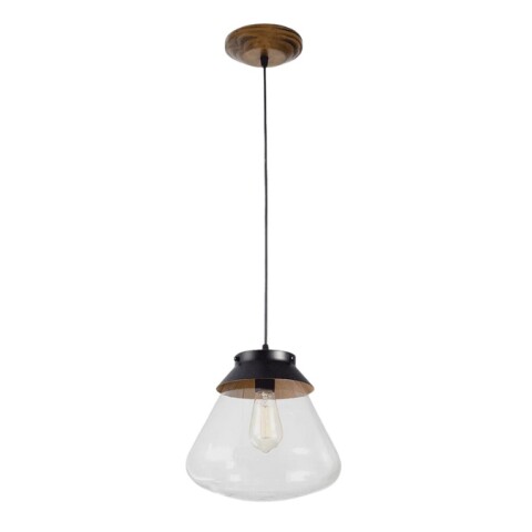COLGANTE RUSTICO 1L E27 VIDRIO Y METALETAL COLGANTE RUSTICO 1L E27 VIDRIO Y METALETAL