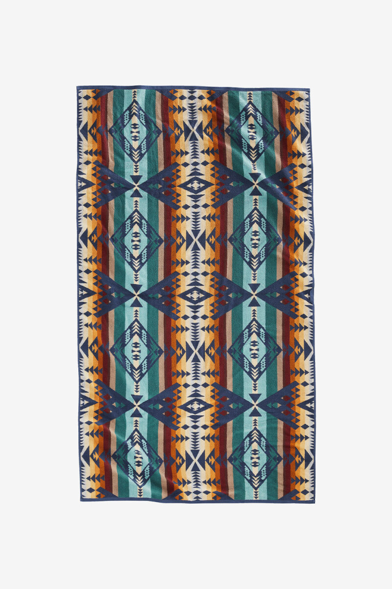 Toalla oversized Jacquard Azul