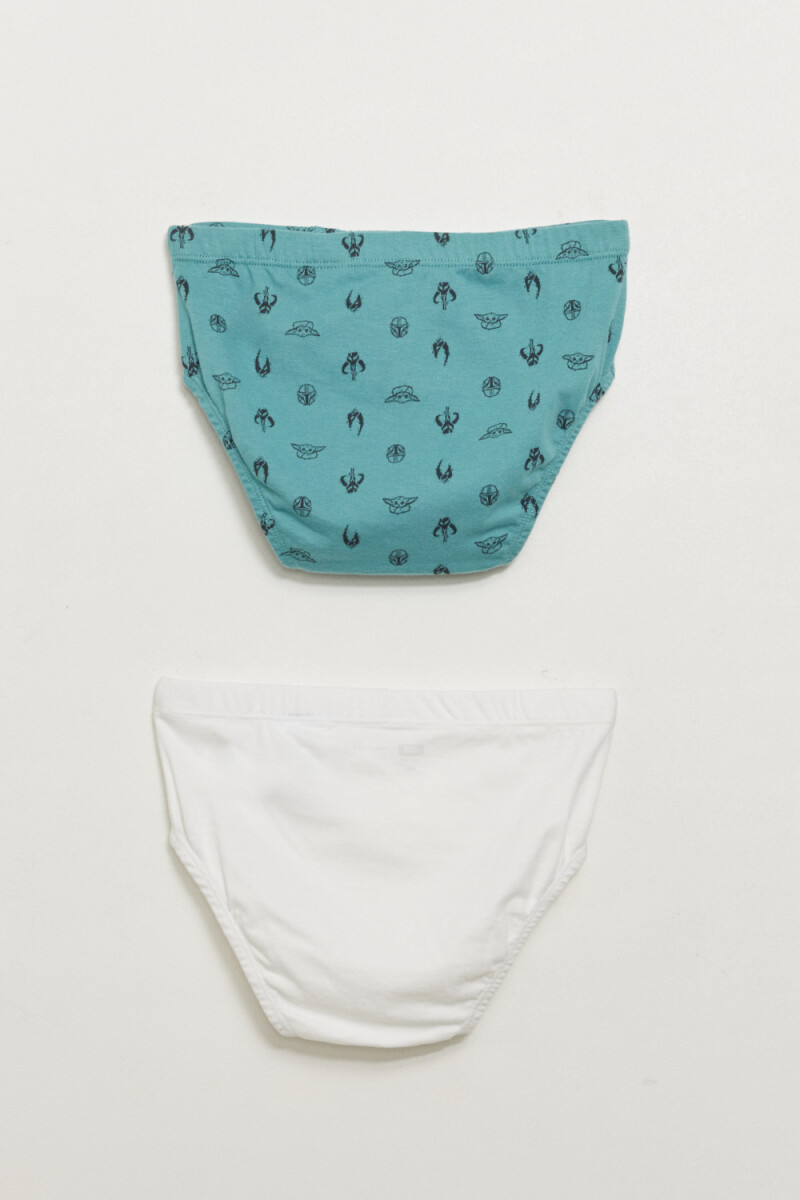 Pack X2 Slip Mandalorian Azul