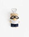 Llavero Cozy Llavero Y Bag Charm De Oso Peluche - Marron Beige