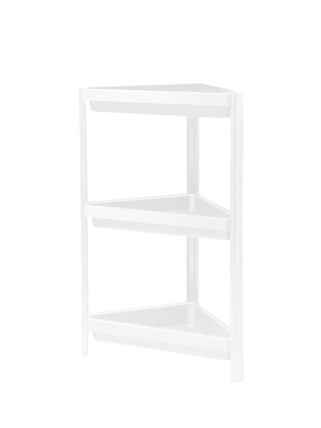ESTANTERIA ESQUIN.3 NIVELES BLANCO