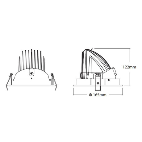 Lámpara Led Ledion Embutir 10w 3000k Dimerizable Chip Hr 001
