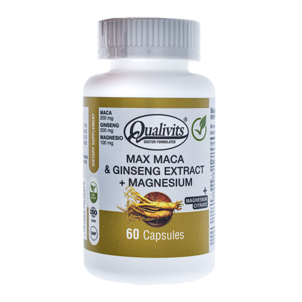 Max Maca y Ginseng + Magnesium Cápsulas - Qualivits Max Maca y Ginseng + Magnesium Cápsulas - Qualivits