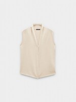 Chaleco De Punto Mezcla De Lana beige
